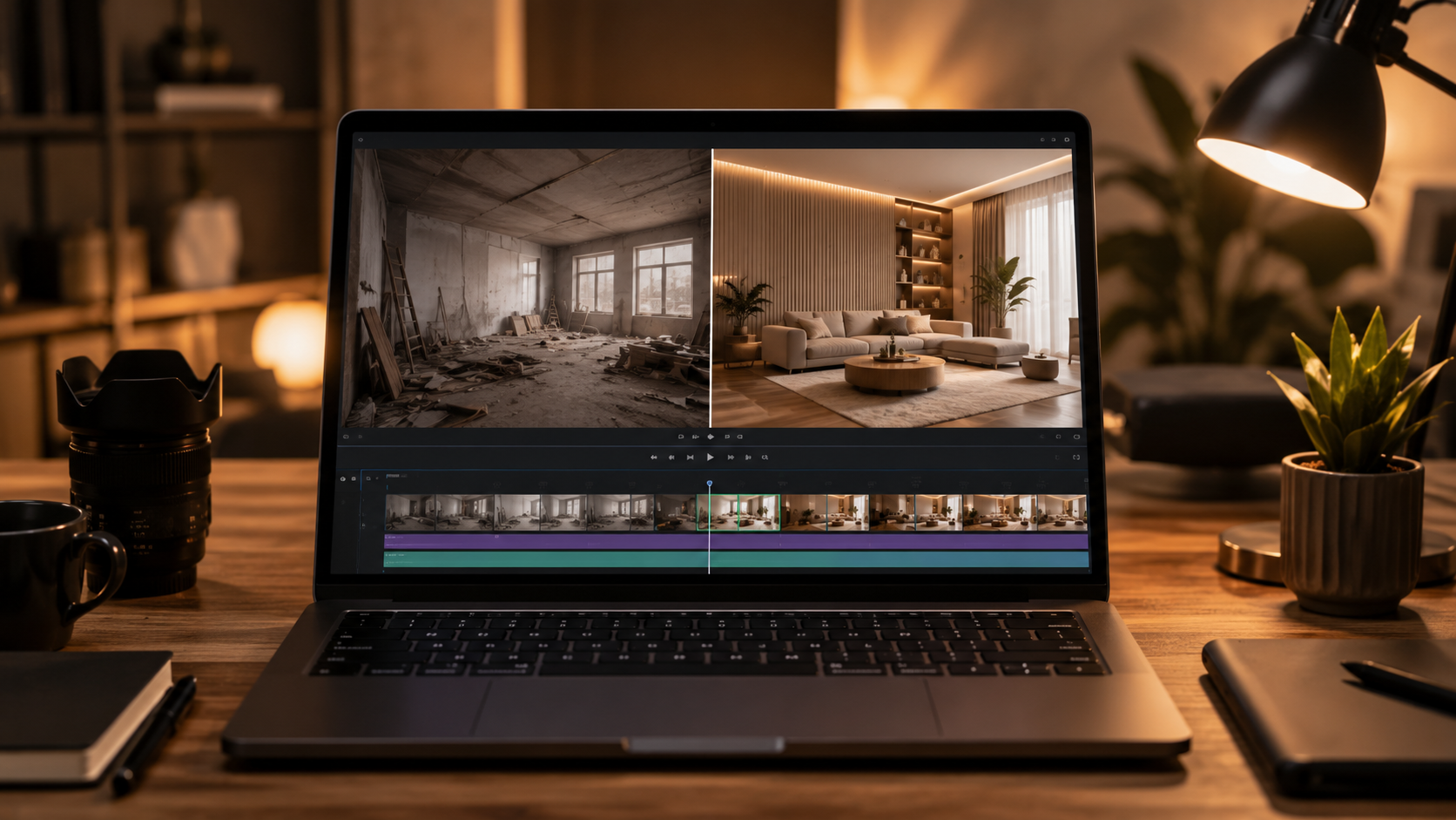 Before-and-after video format used by a local UAE service business